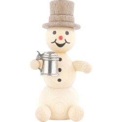 Schneemann mit Krug - 8 cm