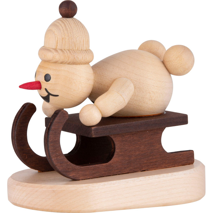 Schneemann Junior "Rennschlittenfahrer" - 7 cm