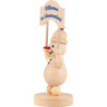 Schneemann Junior "mit Schild" - 12,5 cm