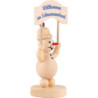 Schneemann Junior "mit Schild" - 12,5 cm
