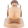 Schneemann Junior "im Zweierbob" mit Helm - 10 cm