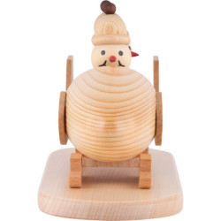 Snowman - Junior "in a two-man bob" with cap - 10,5 cm / 4.1 inch