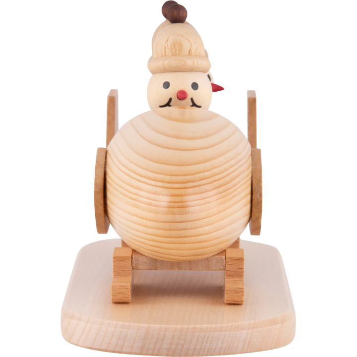 Snowman - Junior "in a two-man bob" with cap - 10,5 cm / 4.1 inch