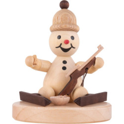 Schneemann Junior "Biathlon sitzend" - 7 cm
