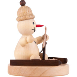 Schneemann Junior "Biathlon sitzend" - 7 cm