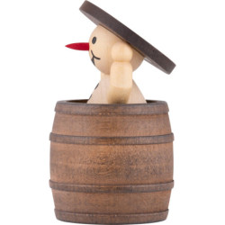 Schneemann Junior "im Fass und Deckel hoch" - 7 cm