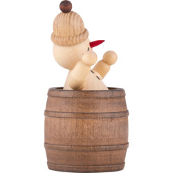 Snowman - Junior "resting in the barrel" - 7 cm / 2.8 inch