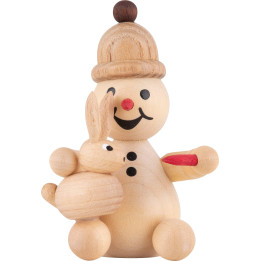 Snowman - Junior "sitting rabbit feed" - 7 cm / 2.8 inch
