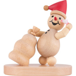 Snowman - Junior "Gift Puller" red cap - 10 cm / 3.9 inch