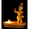 Tea Light Holder - Snowman with Lantern - 12 cm / 4.7 inch