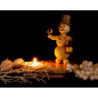 Tea Light Holder - Snowman with Lantern - 12 cm / 4.7 inch