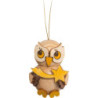 Christbaumschmuck Eulenkind mit Stern - 4 cm