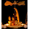 1-Tier Pyramid - Snowmen in the Forest - 22 cm / 8.7 inch