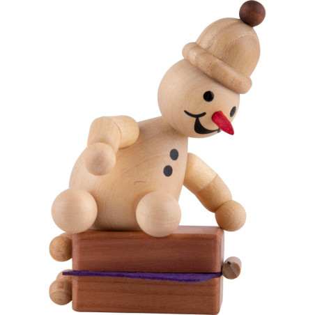 Schneemann Junior "auf Reisen" - 9 cm