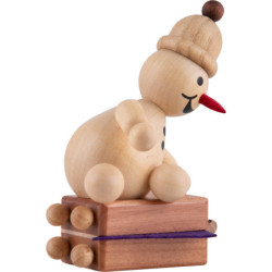 Schneemann Junior "auf Reisen" - 9 cm