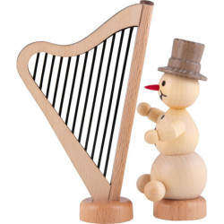 Snowman Musician Harp - 12 cm / 4.7 inch