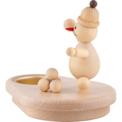Schneemannleuchter Junior "Schneeballwerfer"  - 8 cm