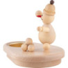 Schneemannleuchter Junior "Schneeballwerfer"  - 8 cm