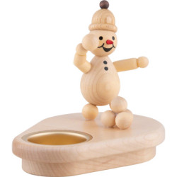 Schneemannleuchter Junior "Schneeballwerfer"  - 8 cm