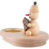 Schneemannleuchter Junior mit Lebkuchenherz - 8 cm