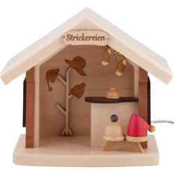Lighted Christmashouse - "Strickereien" - 14 cm / 5.5 inch