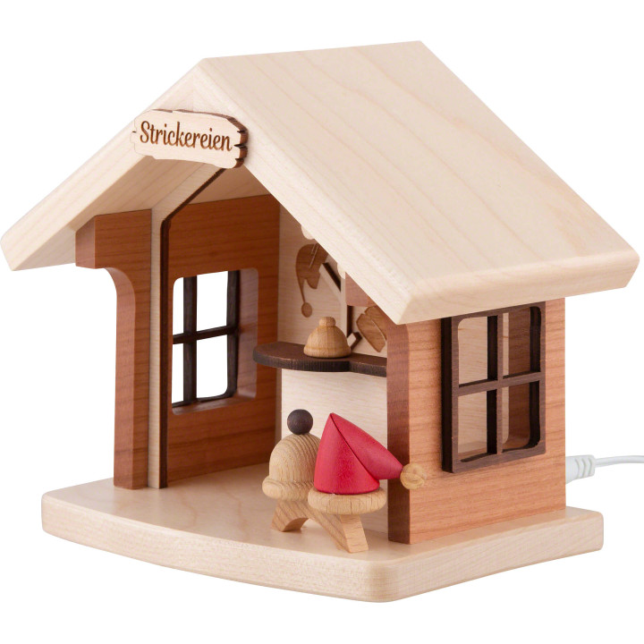 Weihnachtshütte "Strickereien" - 14 cm