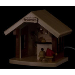 Weihnachtshütte "Strickereien" - 14 cm