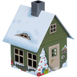 Metall-Räucherhaus "Weihnachtsmotiv" - 9,8 cm