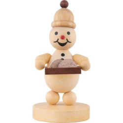 Snowman Junior with Christmas Cake - 9,6 cm / 3.8 inch