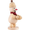 Schneemann Junior mit Tasse und Schal - Mittelgroß - 18,5 cm