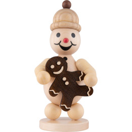 Snowman Junior with Gingerbread - Medium Size - 18,5 cm / 7.3 inch