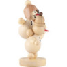 Snowman - Siblings "Piggyback" - 12 cm / 4.7 inch