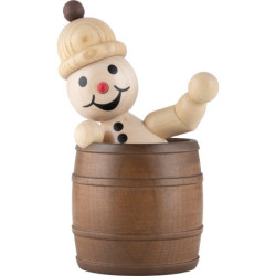 Snowman - Junior & 8220 in barrel" - medium size - 16 cm / 6.3 inch