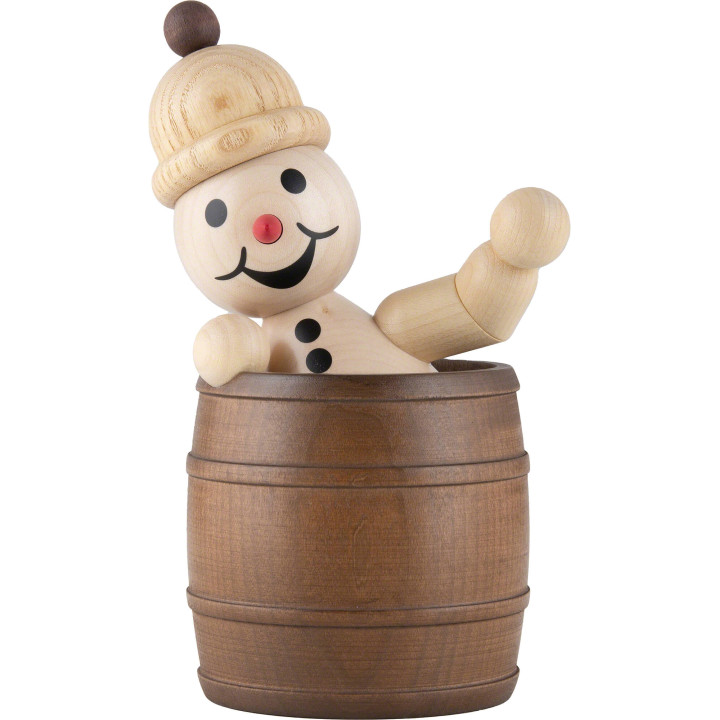 Snowman - Junior & 8220 in barrel" - medium size - 16 cm / 6.3 inch
