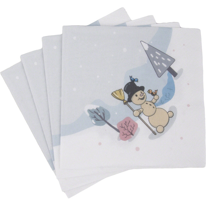 Napkins Snowmen - 20 pcs. - 33 cm / 13 inch