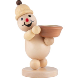 Snowman - Junior "Light Holder" right - Medium Size - 20 cm / 7.9 inch