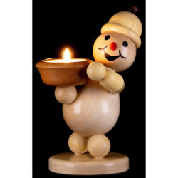 Schneemann Junior "Lichthalter" links - Mittelgroß - 20 cm