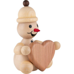 Schneemann Junior "mit Herz" - Mittelgroß - 14,5 cm