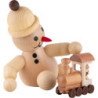 Snowman - Junior "with Locomotive" - Medium Size - 15 cm / 5.9 inch