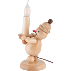 Schneemann Junior "Kerze" links - Groß - 29 cm
