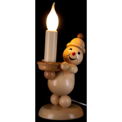 Schneemann Junior "Kerze" links - Groß - 29 cm