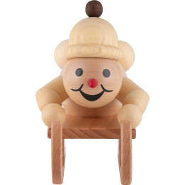 Schneemann Junior "Rennschlittenfahrer" - Mittelgroß - 14 cm