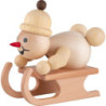 Schneemann Junior "Rennschlittenfahrer" - Mittelgroß - 14 cm