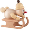 Schneemann Junior "Rennschlittenfahrer" - Mittelgroß - 14 cm