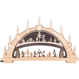 Candle Arch - Forest with Winter Children - 66x40 cm / 26x15.7 inch