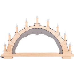 Candle Arch - Anthracite Interior - without Figurines - 66x40 cm / 26x15.7 inch