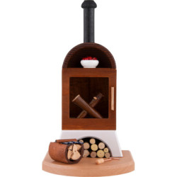 Smoker - Fireplace brown - 22 cm / 8.7 inch