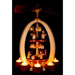 2-Tier Pyramid - Nativity with Thiel-Figurines - Exclusive - 44 cm / 17.3 inch