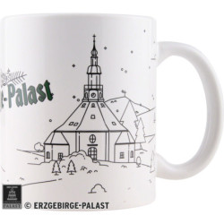 Kaffeetasse "Erzgebirge-Palast" - weiß - Edition 2021