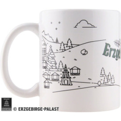 Kaffeetasse "Erzgebirge-Palast" - weiß - Edition 2021